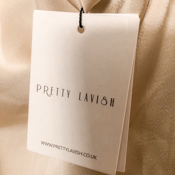 Pretty Lavish Jayda Cowl Neck Dress- Oyster S/M - Picture 8 of 8